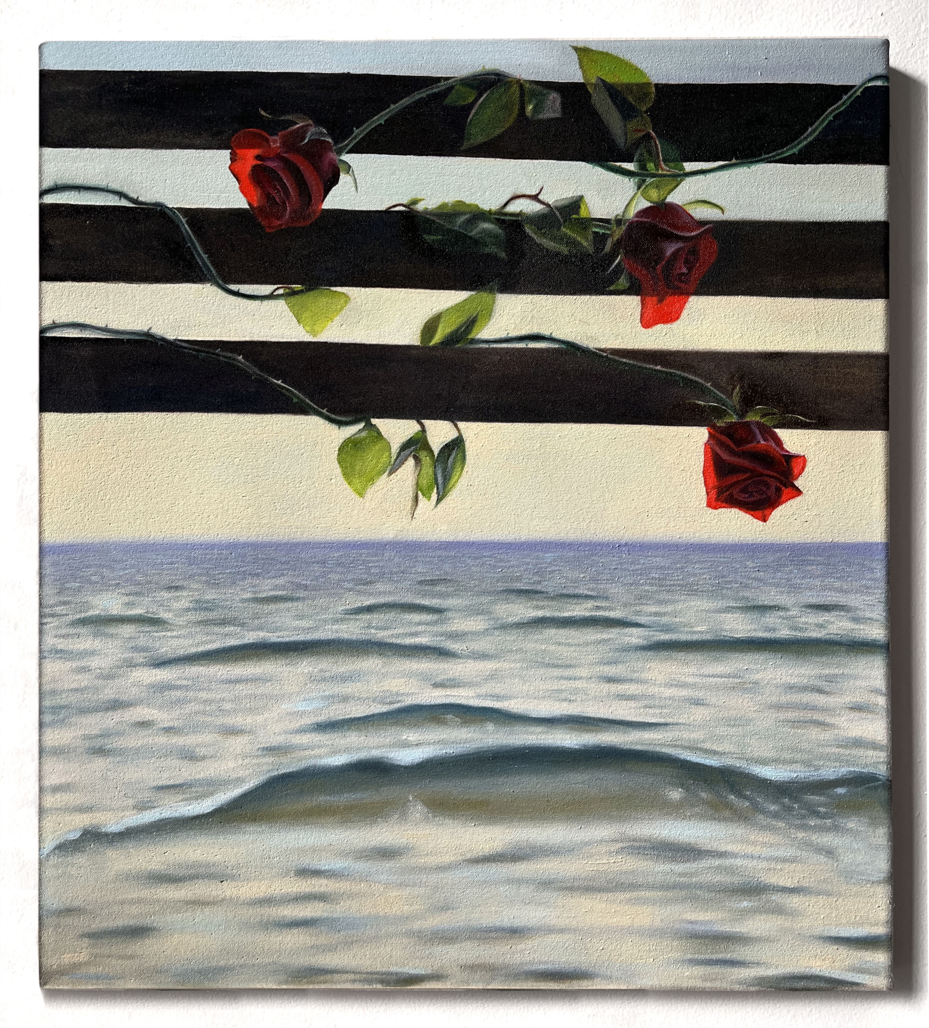 Another Way in Sight, 23x21 <br>oil on canvas, 2024
<br>